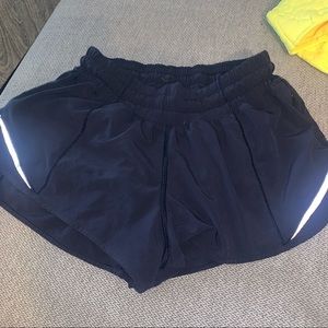 Lululemon navy Hotty hot shorts